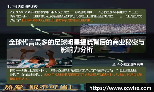 全球代言最多的足球明星揭晓背后的商业秘密与影响力分析